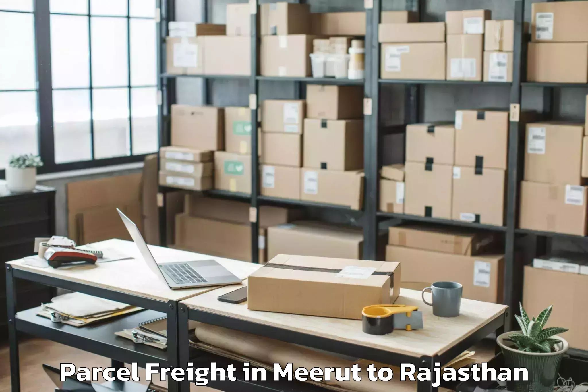 Book Meerut to Reengus Parcel Freight